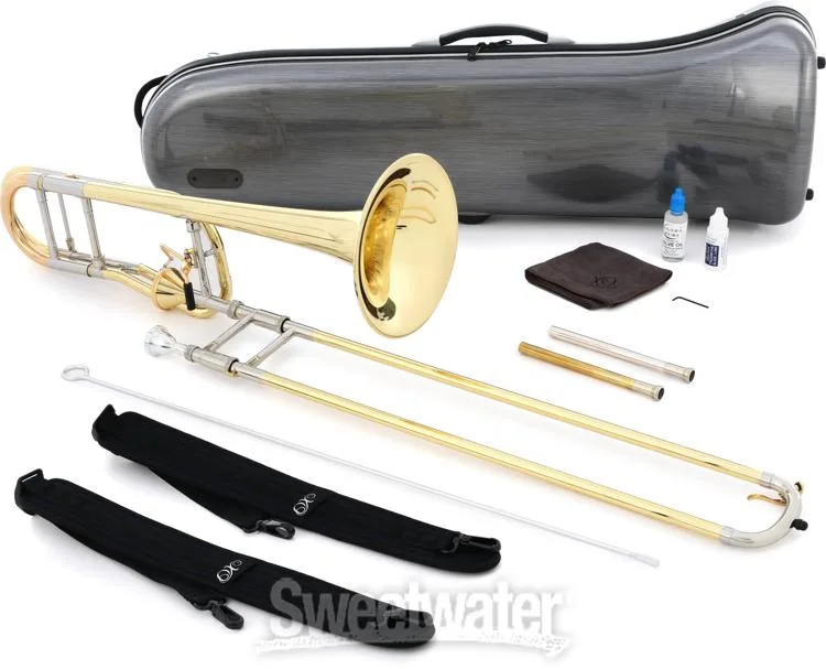  XO 1236LT Professional Trombone - F Attachment - Thru-Flo Valve - Clear Lacquer Demo