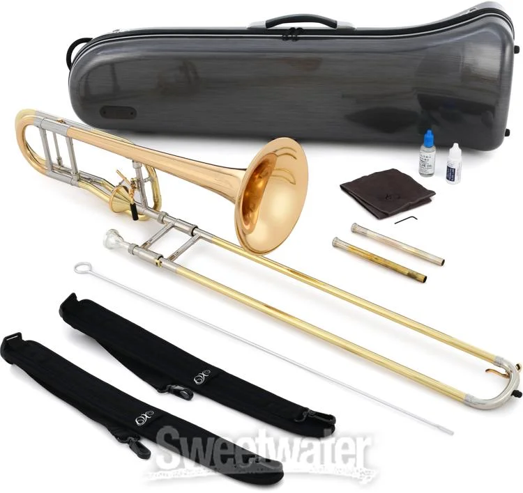  XO 1236RL-T Professional Trombone - F Attachment - Thru-Flo Valve - Clear Lacquer