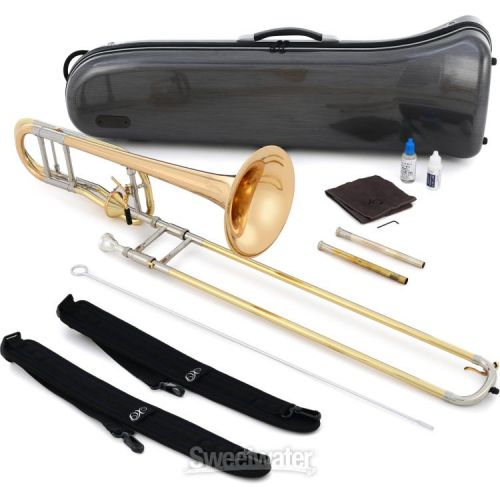  XO 1236RL-T Professional Trombone - F Attachment - Thru-Flo Valve - Clear Lacquer