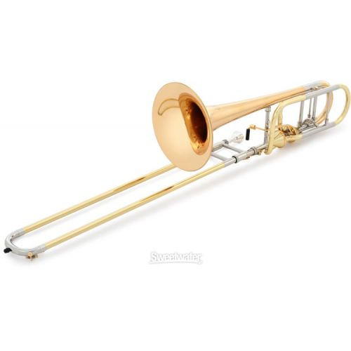  XO 1240RL-T Bass Trombone - Red Brass Bell - Dual Independent Thayer Valves - Clear Lacquer Demo