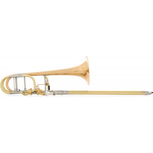  XO 1240RL-T Bass Trombone - Red Brass Bell - Dual Independent Thayer Valves - Clear Lacquer Demo