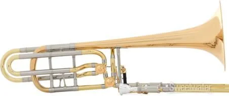  XO 1242RL Professional Bass Trombone - Rose Brass Bell - Dependent Rotors - Clear Lacquer