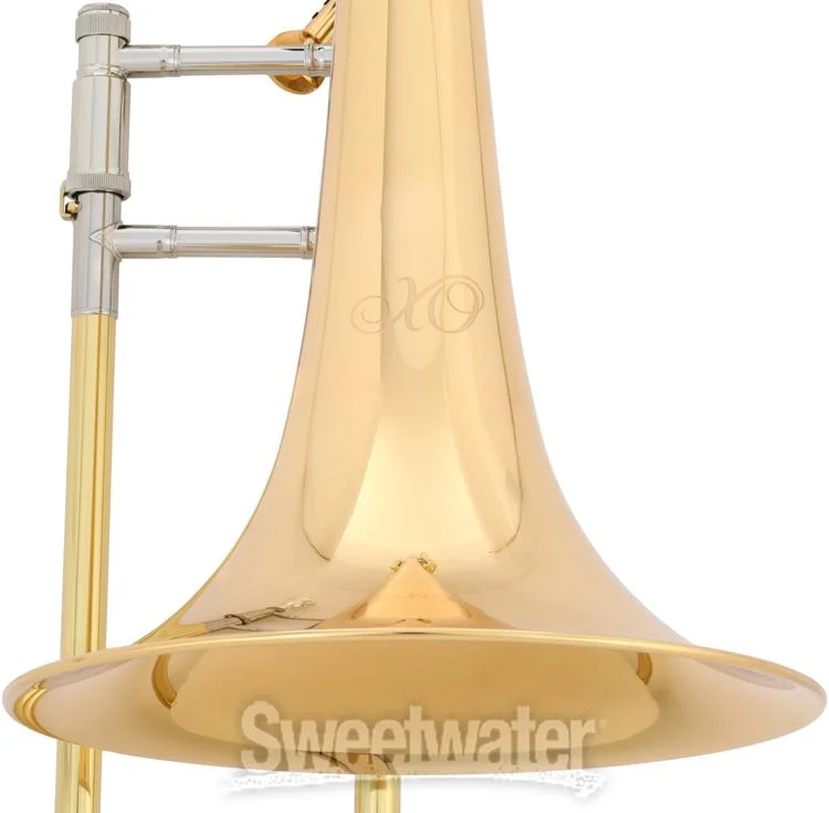  XO 1242RL Professional Bass Trombone - Rose Brass Bell - Dependent Rotors - Clear Lacquer