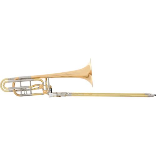  XO 1242RL Professional Bass Trombone - Rose Brass Bell - Dependent Rotors - Clear Lacquer