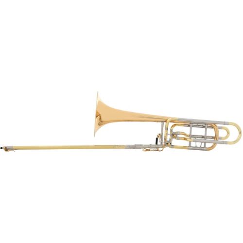  XO 1242RL Professional Bass Trombone - Rose Brass Bell - Dependent Rotors - Clear Lacquer