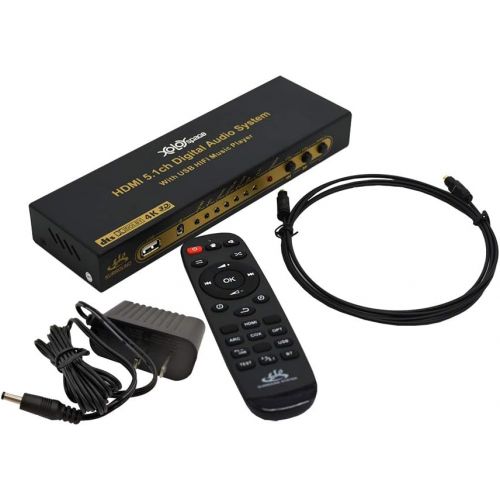  XOLORspace DU50 HDMI/ARC/COAXIAL/Optical/USB to 5.1 Audio decoder System with Remote Control