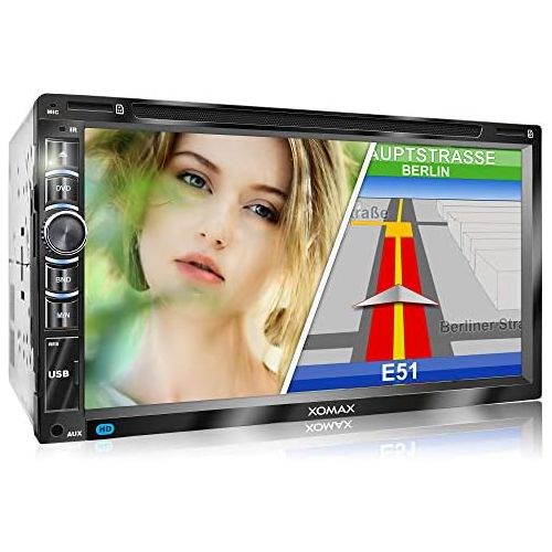  [아마존베스트]-Service-Informationen XOMAX XM-2DN6906 Car Radio with Mirrorlink GPS Navigation Software Including Europe Maps Bluetooth Hands-Free Kit 18 cm Touchscreen Screen DVD CD Player SD USB Aux I 2 DIN