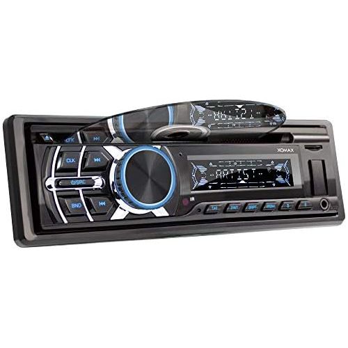  [아마존베스트]-Service-Informationen XOMAX XM-CDB623 Car Radio with CD Player I Bluetooth Hands-Free Kit I USB Micro SD I 2X AUX I 7 Lighting Colours Adjustable I 1 DIN