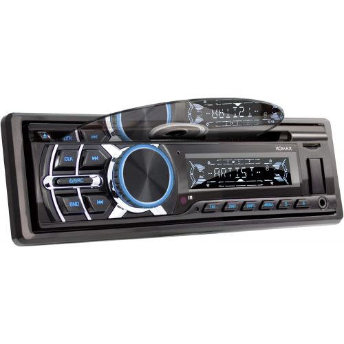  [아마존베스트]-Service-Informationen XOMAX XM-CDB623 Car Radio with CD Player I Bluetooth Hands-Free Kit I USB Micro SD I 2X AUX I 7 Lighting Colours Adjustable I 1 DIN