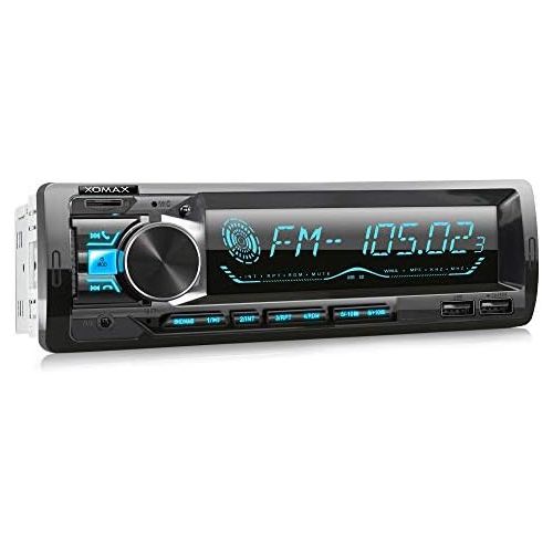  [아마존베스트]-Service-Informationen XOMAX XM-R279 Car Radio with FM RDS Bluetooth Hands-Free Kit USB SD MP3 AUX-IN 1 DIN