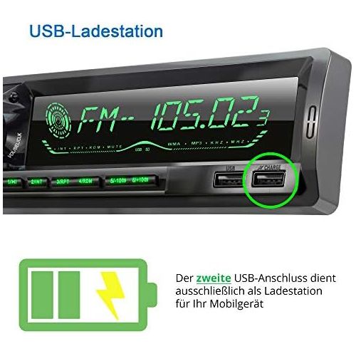  [아마존베스트]-Service-Informationen XOMAX XM-R279 Car Radio with FM RDS Bluetooth Hands-Free Kit USB SD MP3 AUX-IN 1 DIN