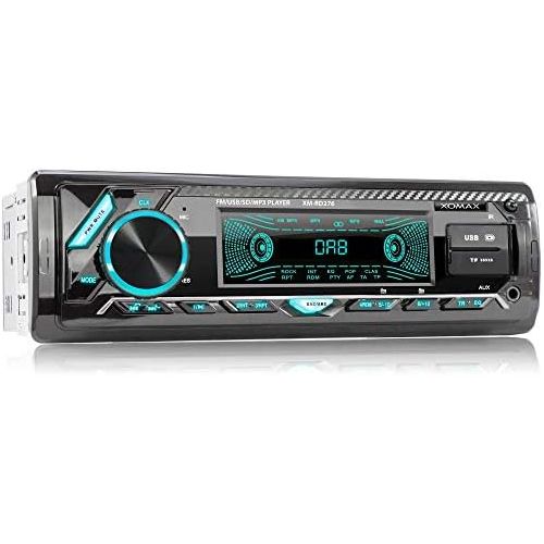  [아마존베스트]-Service-Informationen XOMAX XM-RD276 Car Radio with DAB+ Tuner and Antenna I FM RDS I Bluetooth Hands-Free Kit I 2 x USB, SD, Aux I 7 Colours I 1 DIN