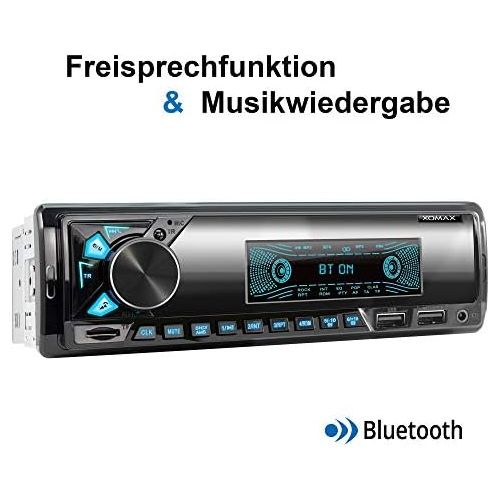  [아마존베스트]-Service-Informationen XOMAX XM-R278 Car Radio with FM RDS Bluetooth Hands-Free Kit USB SD MP3 AUX-IN 1 DIN