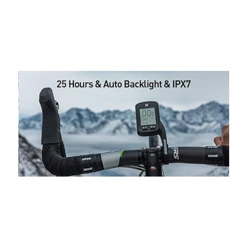  XOSS G+ GPS Bike Computer ANT+ with 2 Smart Cadence Sensor, Bluetooth Cycling Computer, Wireless Bicycle Speedometer Odometer, Waterproof MTB Tracker Fits All Bikes (Support Heart Rate Monitor)