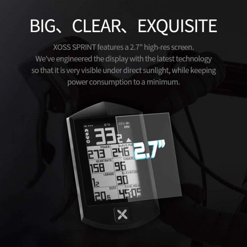  [아마존베스트]XOSS Sprint Cycling Computer, GPS Wireless Cycle Computer Bike Speed and Cadence Sensor