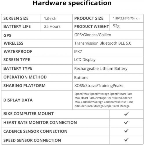  [아마존베스트]XOSS G+ GPS Bike Computer ANT+ with 2 Smart Cadence Sensor, Bluetooth Cycling Computer, Wireless Bicycle Speedometer Odometer, Waterproof MTB Tracker Fits All Bikes (Support Heart