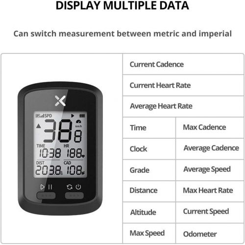  [아마존베스트]XOSS G+ GPS Bike Computer ANT+ with 2 Smart Cadence Sensor, Bluetooth Cycling Computer, Wireless Bicycle Speedometer Odometer, Waterproof MTB Tracker Fits All Bikes (Support Heart