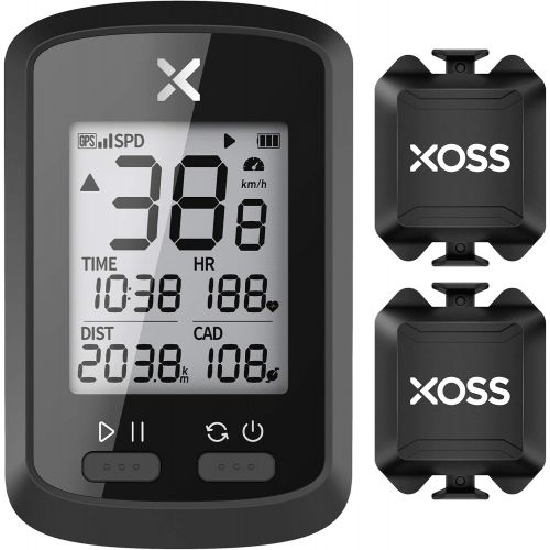  [아마존베스트]XOSS G+ GPS Bike Computer ANT+ with 2 Smart Cadence Sensor, Bluetooth Cycling Computer, Wireless Bicycle Speedometer Odometer, Waterproof MTB Tracker Fits All Bikes (Support Heart