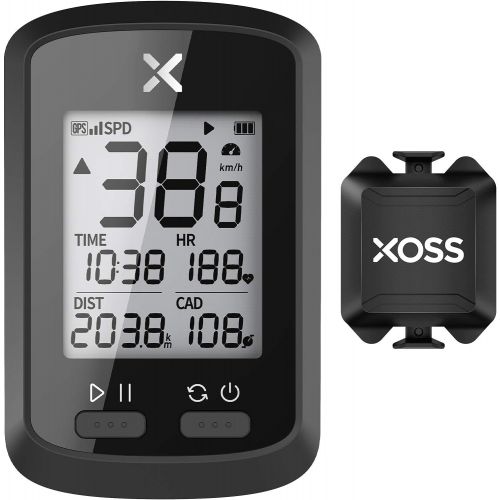  [아마존베스트]XOSS G+ GPS Bike Computer ANT+ with Smart Cadence Sensor, Bluetooth Cycling Computer, Wireless Bicycle Speedometer Odometer, Waterproof MTB Tracker Fits All Bikes (Support XOSS Hea