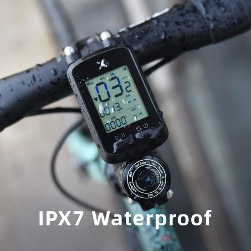  XOSS G+ Bike Computer GPS, Wireless Cycling Computers Bicycle Computer GPS Bike Speedometer, Bluetooth 5.0 & ANT+, IPX7 Waterproof