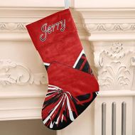 XOZOTY Personalized Christmas Stocking Cheerleader Red Custom Name Socks Xmas Tree Fireplace Hanging Party Decor Gift 17.52 x 7.87 Inch