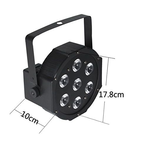  XPC RGBW 7 LEDs PAR 8PCS Can DMX512 Lighting Super Bright Stage Lights for Wedding DJ Bar Live Concert Show,8 Pack