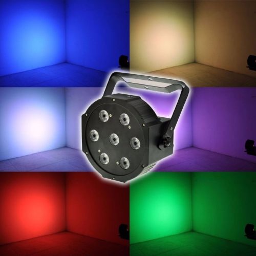  XPC RGBW 7 LEDs PAR 8PCS Can DMX512 Lighting Super Bright Stage Lights for Wedding DJ Bar Live Concert Show,8 Pack