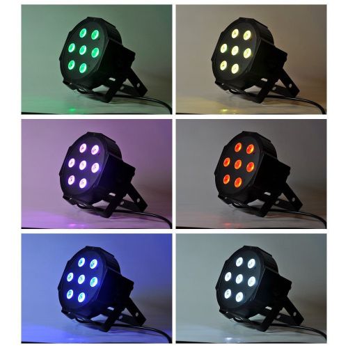  XPC RGBW 7 LEDs PAR 8PCS Can DMX512 Lighting Super Bright Stage Lights for Wedding DJ Bar Live Concert Show,8 Pack