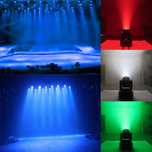  XPC 40W Stage Lighting 12 LED RGBW Sound Activated Moving Head DJ Lights Wash Effect for Party KTV Pub Bar Show Wedding Ceremony (12 LED)