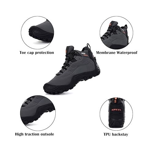  XPETI Men's Thermator Low-Top Waterproof Hiking Outdoor Boots