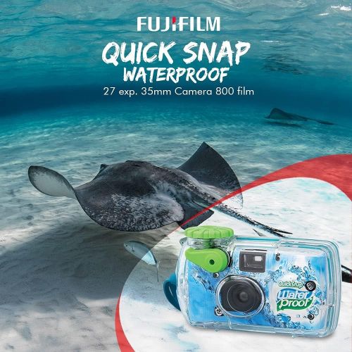  XPIX Fujifilm Quick Snap Waterproof 35mm Camera Four-Pack with 27 Exposures, Pre-Loaded w/ 800 35mm Film, Great for All Weather with Basic Accessories Bundle