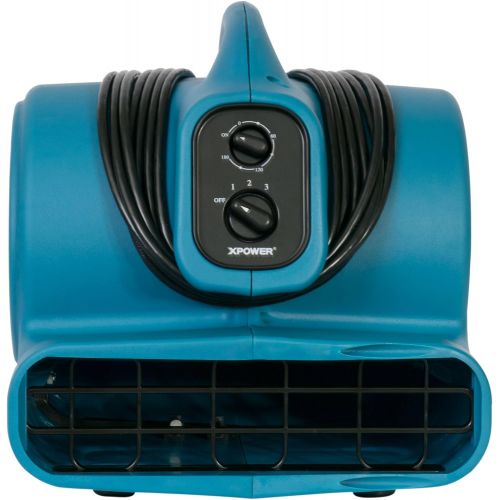  XPOWER P-450NT 1/3 HP Freshen Aire Scented Air Mover with Ionizer & Timer, Blue