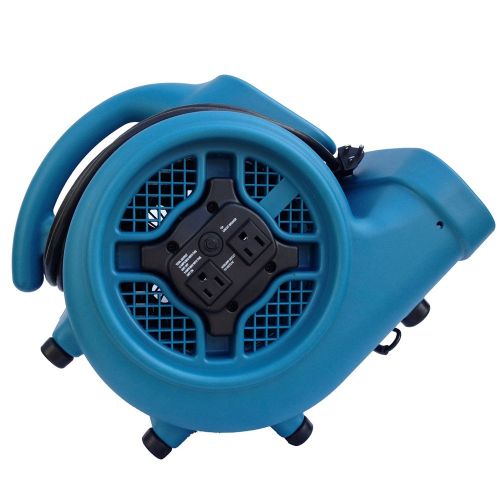  XPOWER X-400A 1/4 HP 1600 CFM 3 Speed Air Mover with Dual Outlets for Daisy Chain, 3.0-Amp