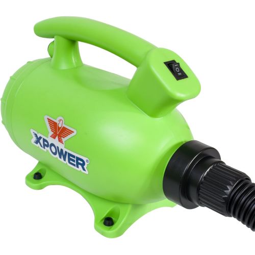  XPOWER B-55 - 2 HP Portable (Do it Yourself) Home Dog Force Dryer for Home Grooming, Backup Dryer, Travel Dryer  Green