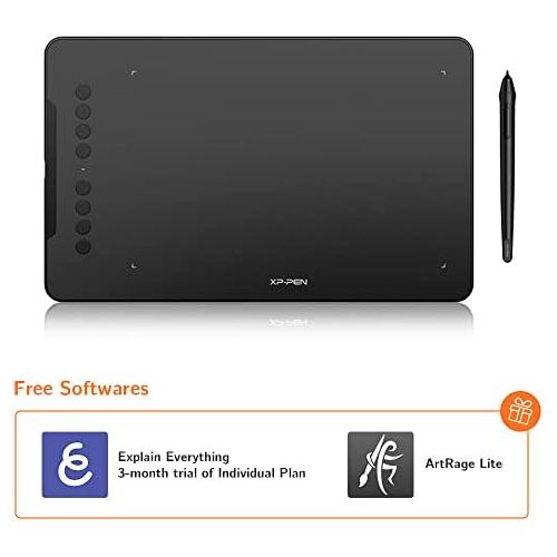  [아마존베스트]XP-PEN Deco 01 V2 Graphics Tablet 10 x 6.25 Inch Drawing Pad Tilt 8192 Pressure Levels for Painting & Photo Editing Compatible with Android