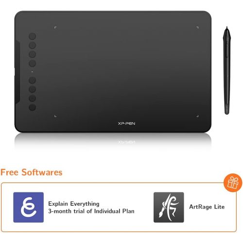  [아마존베스트]XP-PEN Deco 01 V2 Graphics Tablet 10 x 6.25 Inch Drawing Pad Tilt 8192 Pressure Levels for Painting & Photo Editing Compatible with Android