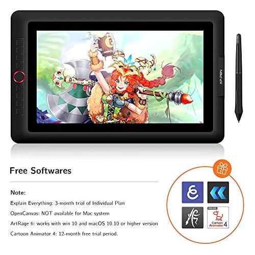  [아마존베스트]XP-PEN Artist 15.6 Pro Graphics Monitor 15.6 Inch HD IPS Pen Display P05R Pen with Tilt Function Graphics Tablet with 8 Quick Keys and 1 Red Dial (Artist 15.6 Pro)