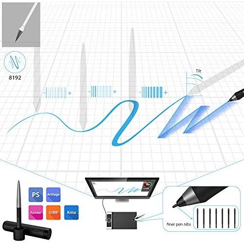  [아마존베스트]XP-PEN Deco Pro Professional Graphics Tablet with 8192 Level Pen Print Battery, 8 Shortcut Keys Support Windows & Mac, s