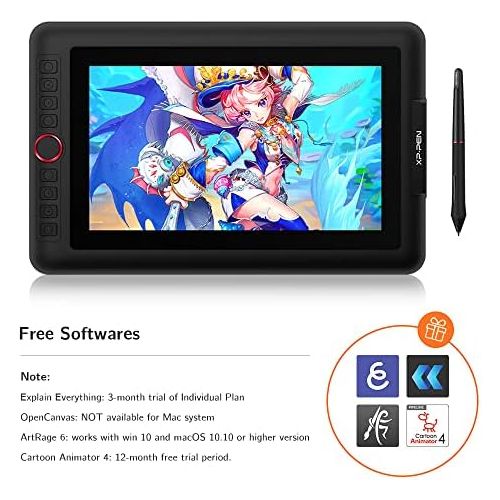  [아마존베스트]XP-PEN Artist 12 Pro Graphic Tablet with 11.6 Inch Laminated Display, 8 Button+ 1 Dial Battery-Free Pen with 8192 Pressure Levels Drawing Tablet for PC