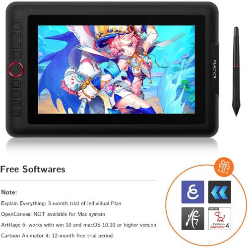  [아마존베스트]XP-PEN Artist 12 Pro Graphic Tablet with 11.6 Inch Laminated Display, 8 Button+ 1 Dial Battery-Free Pen with 8192 Pressure Levels Drawing Tablet for PC