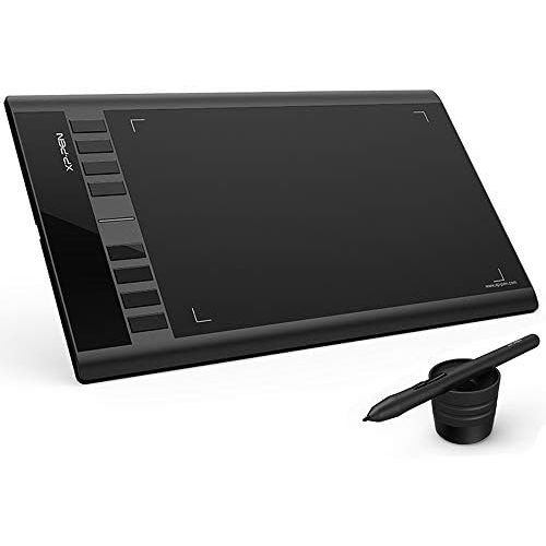  [아마존베스트]XP-Pen Star 03 V2 10 x 6 Inch Graphic Tablet Pen Tray Drawing Tray 8192 Pressure Levels (Star 03, Black)