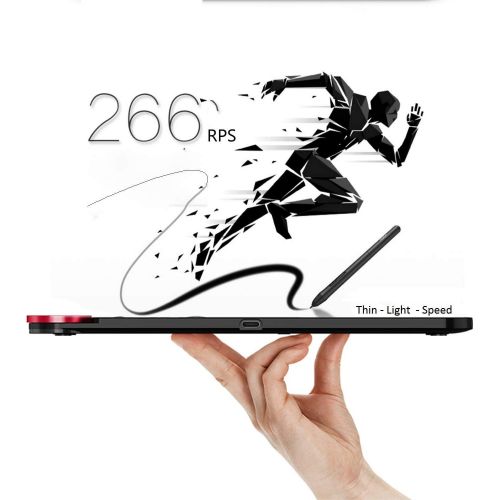  XP-PEN XP-Pen Deco 03 Graphics Drawing Tablet, Wireless Digital Tablet with 6 Shortcut Keys, Red Dial Knob, Battery-Free Passive Stylus of 8192 Levels Pressure Large Drawing Space Graphic
