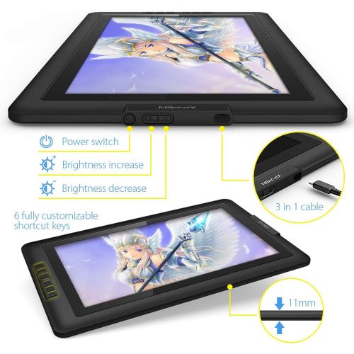  XP-PEN Artist15.6 15.6 Inch IPS Drawing Monitor Pen Display Graphics Digital Monitor with Battery-Free Passive Stylus (8192 Levels Pressure)