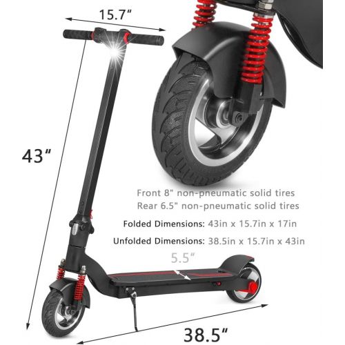  [아마존핫딜][아마존 핫딜] XPRIT 8 Electric Scooter with Shock Absorbers, Up to 13 Miles Range, Commuting Scooter (Black)