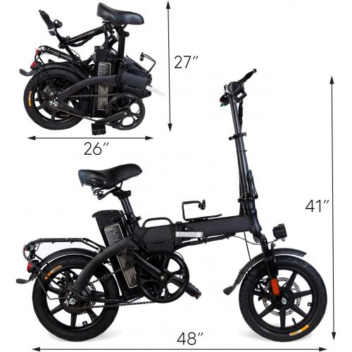  XPRIT Folding Electric Bike, Light Weight, LCD Display, Full Throttle/Pedal Assist