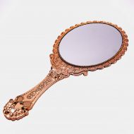 XPXKJ Handheld Mirror with Handle, for Vanity Makeup Home Salon Travel Use (oval, Rose Gold)