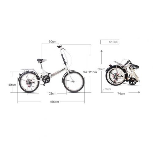  XQ- XQ-TT-623 Faltrad 20 Zoll 6 Geschwindigkeit Schwarz