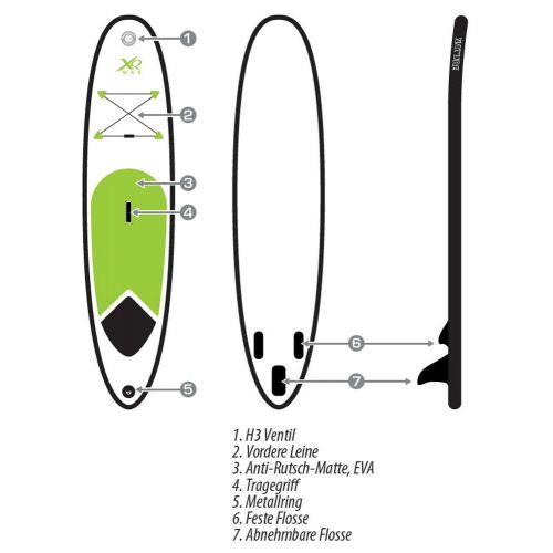  XQmax XQ Max SUP aufblasbares Stand Up Paddle Board Set