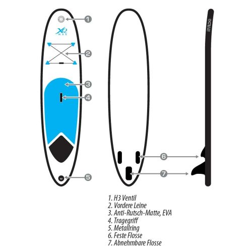  XQmax XQ Max SUP aufblasbares Stand Up Paddle Board Set