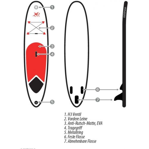  XQmax XQ Max SUP aufblasbares Stand Up Paddle Board Set